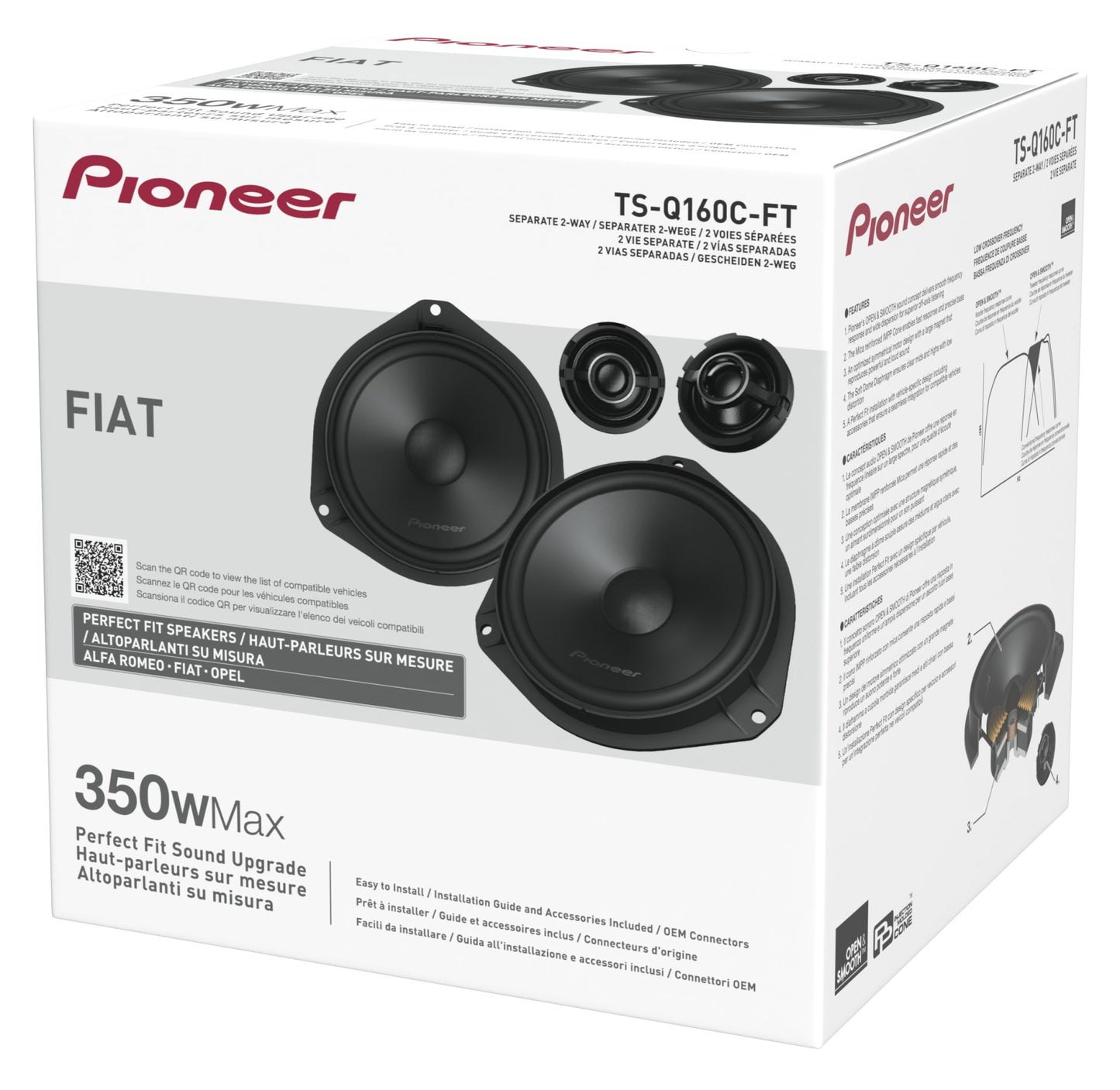 Pioneer TS-Q160C-FT - Custom Fit 2-Way Component Speakers