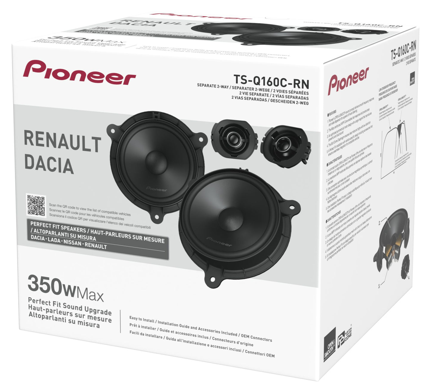 Pioneer TS-Q160C-RN - Custom Fit 2-Way Component Speakers