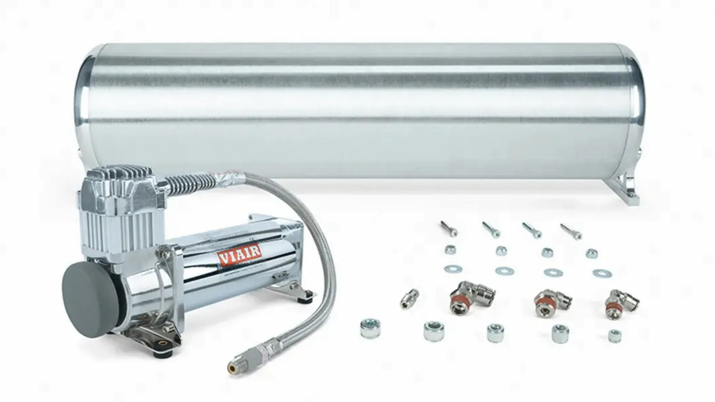 24" FLO Tank With Viair 444 Silver Compressor Including All Hardware
