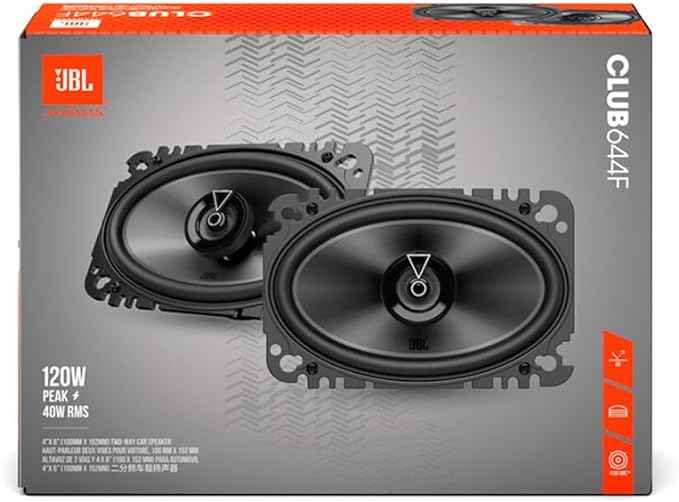JBL Club 644F 4”x6” (100mm x 150mm) 2-way Co-axial Car Speakers 240W