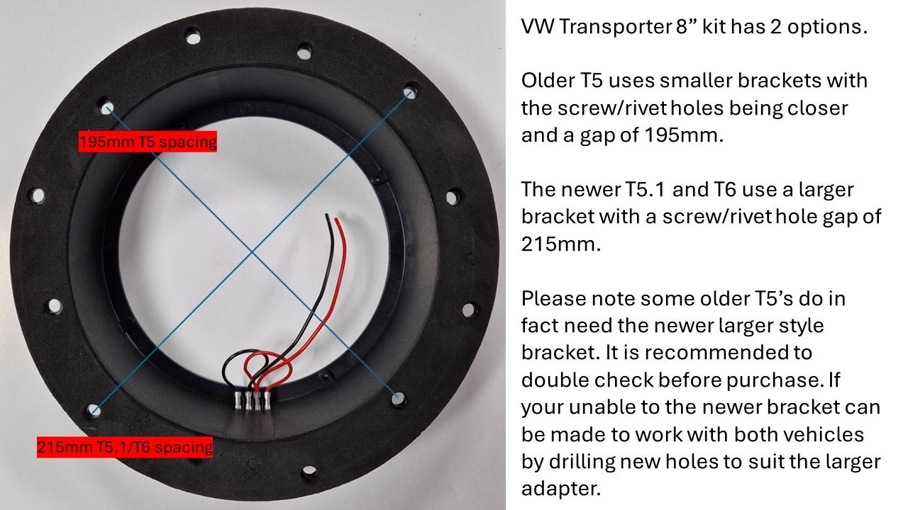 VIBE OPTI8VWT5-V0 - VW T5 8" OPTISOUND Speaker Upgrade