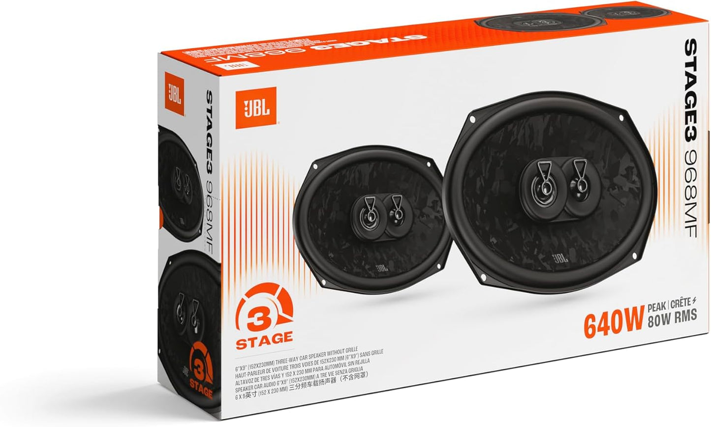 JBL STAGE3 968MF - Stage3 Gen2 6"X9" 3-Way Coaxial Speakers