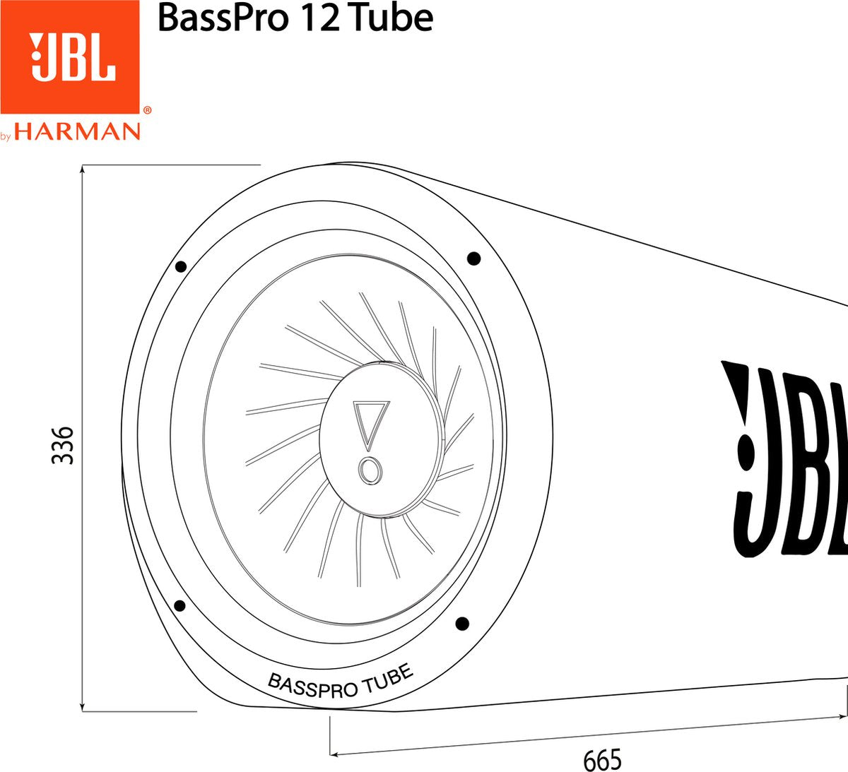 JBL Basspro Tube BP12T - 12" Active Bass Tube