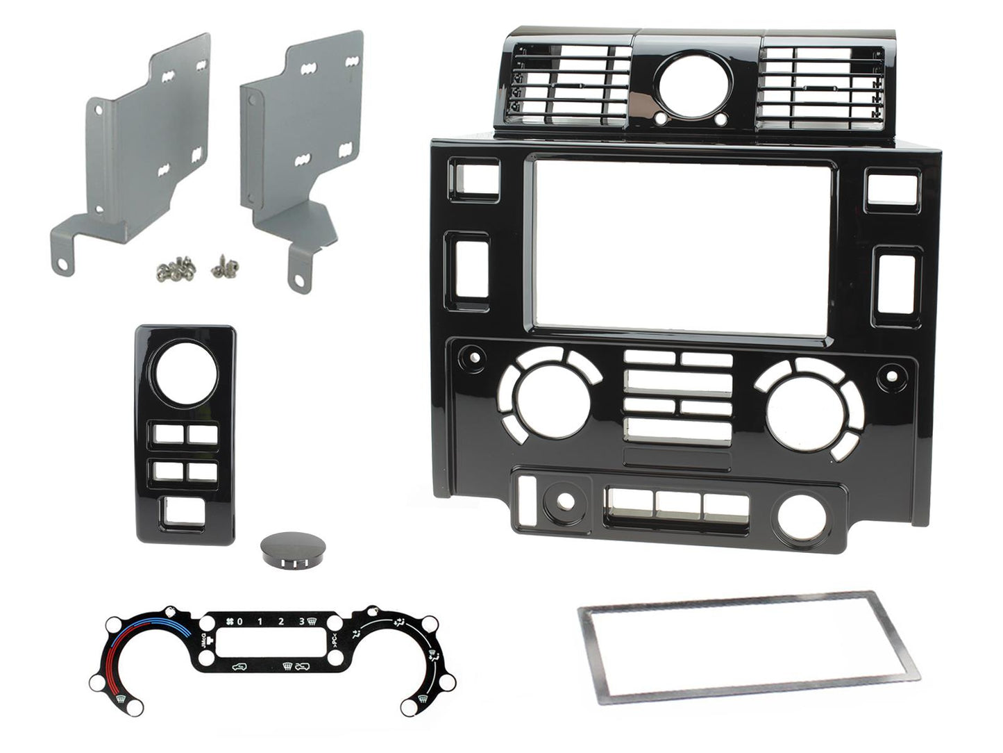 Connects2 CT23LR06 - Land Rover Double Din Fascia Panel in Gloss Black