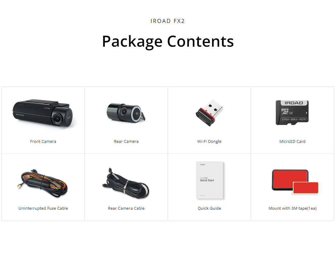 IROAD FX2 PRO FRONT & REAR DASHCAM 64GB