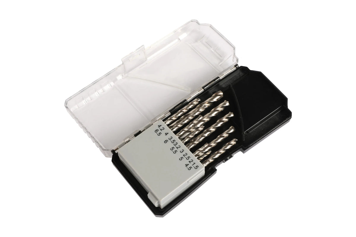 Kendo 11603133 - Steel Drill Bit Set HSS Metal 1.5-6.5mm Bits + Case 13 Piece