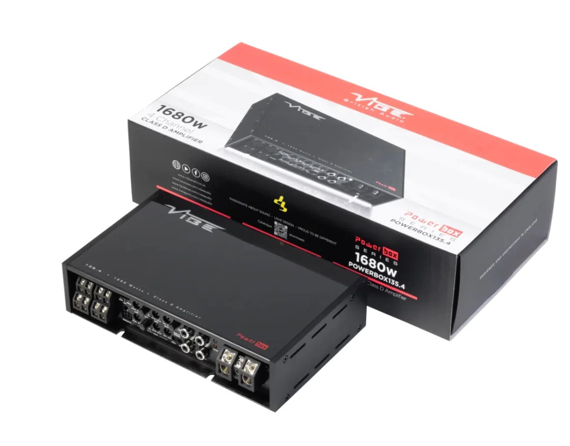 VIBE POWERBOX135.4-V5 - 4 Channel Stereo Amplifier 1680 Watts