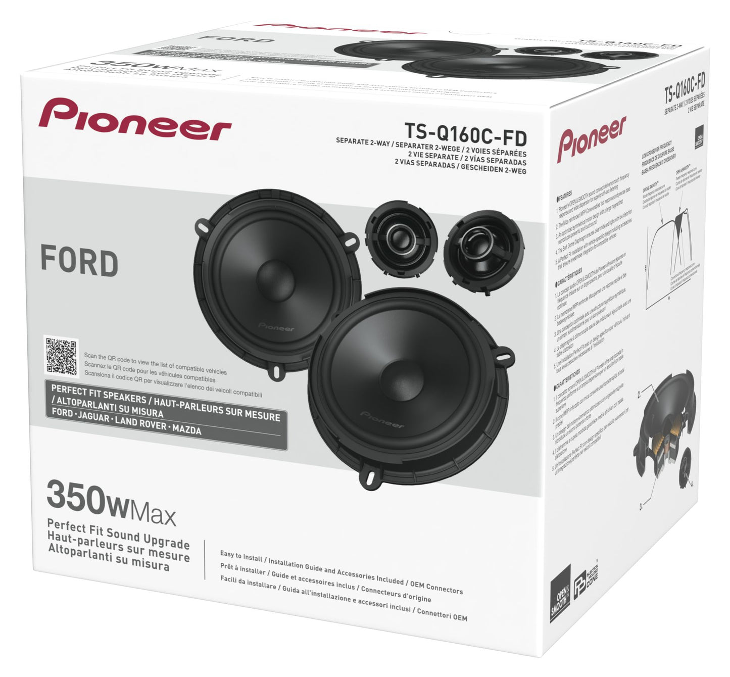 Pioneer TS-Q160C-FD - Custom Fit 2-Way Component Speakers