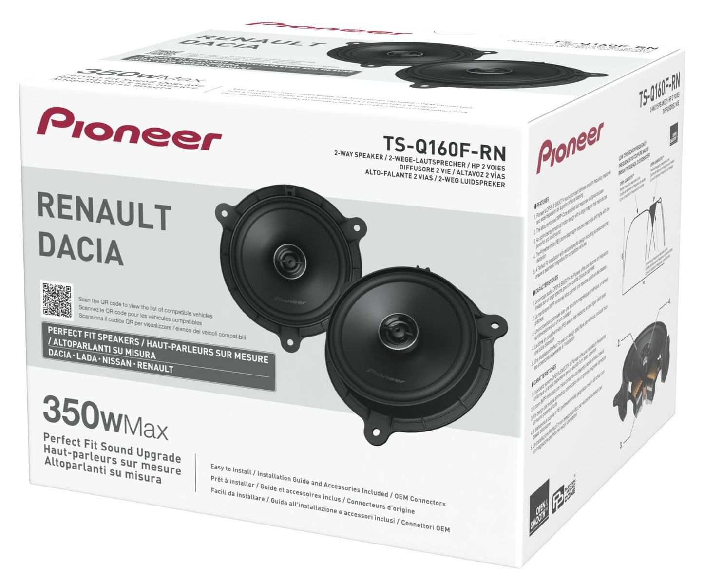Pioneer TS-Q160F-RN - Custom Fit 2-Way Coaxial Speakers