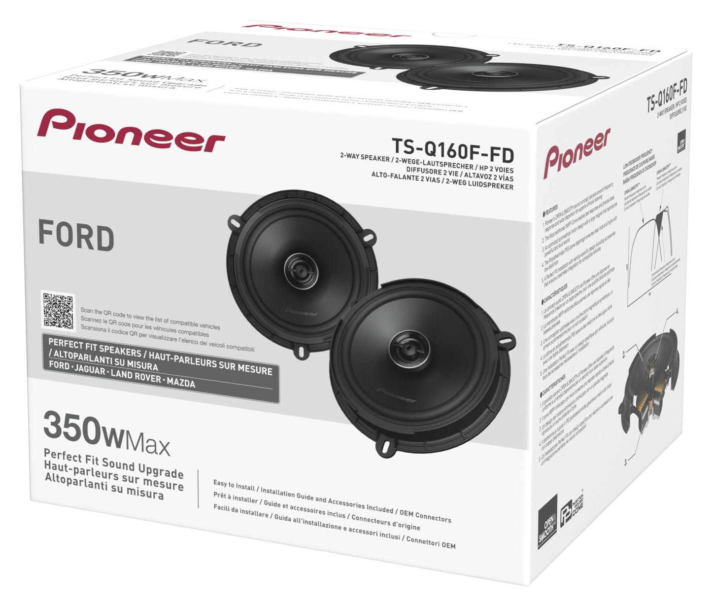 Pioneer TS-Q160F-FD - Custom Fit 2-way Coaxial Speakers
