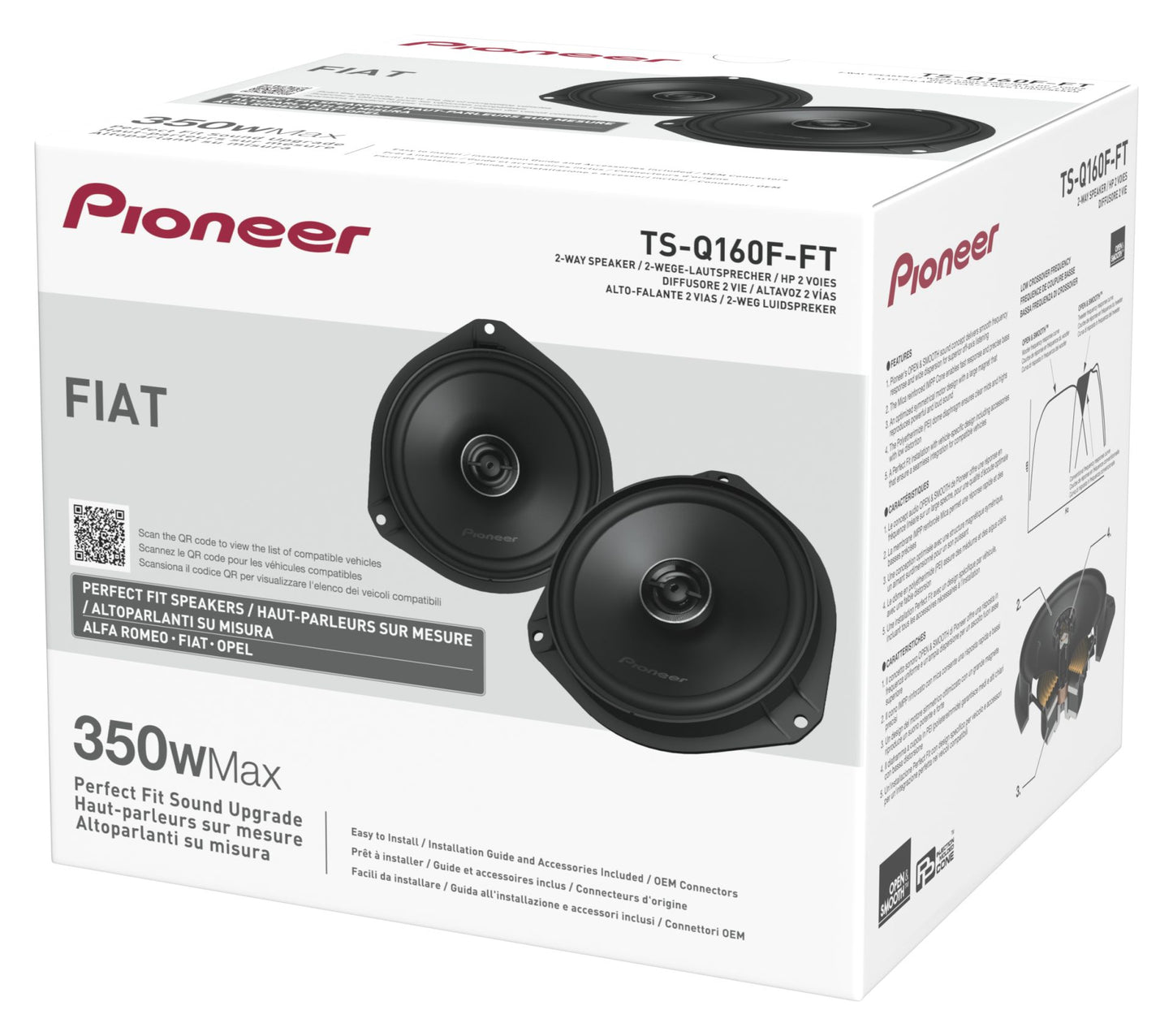 Pioneer TS-Q160F-FT - Custom Fit 2-Way Coaxial Speakers