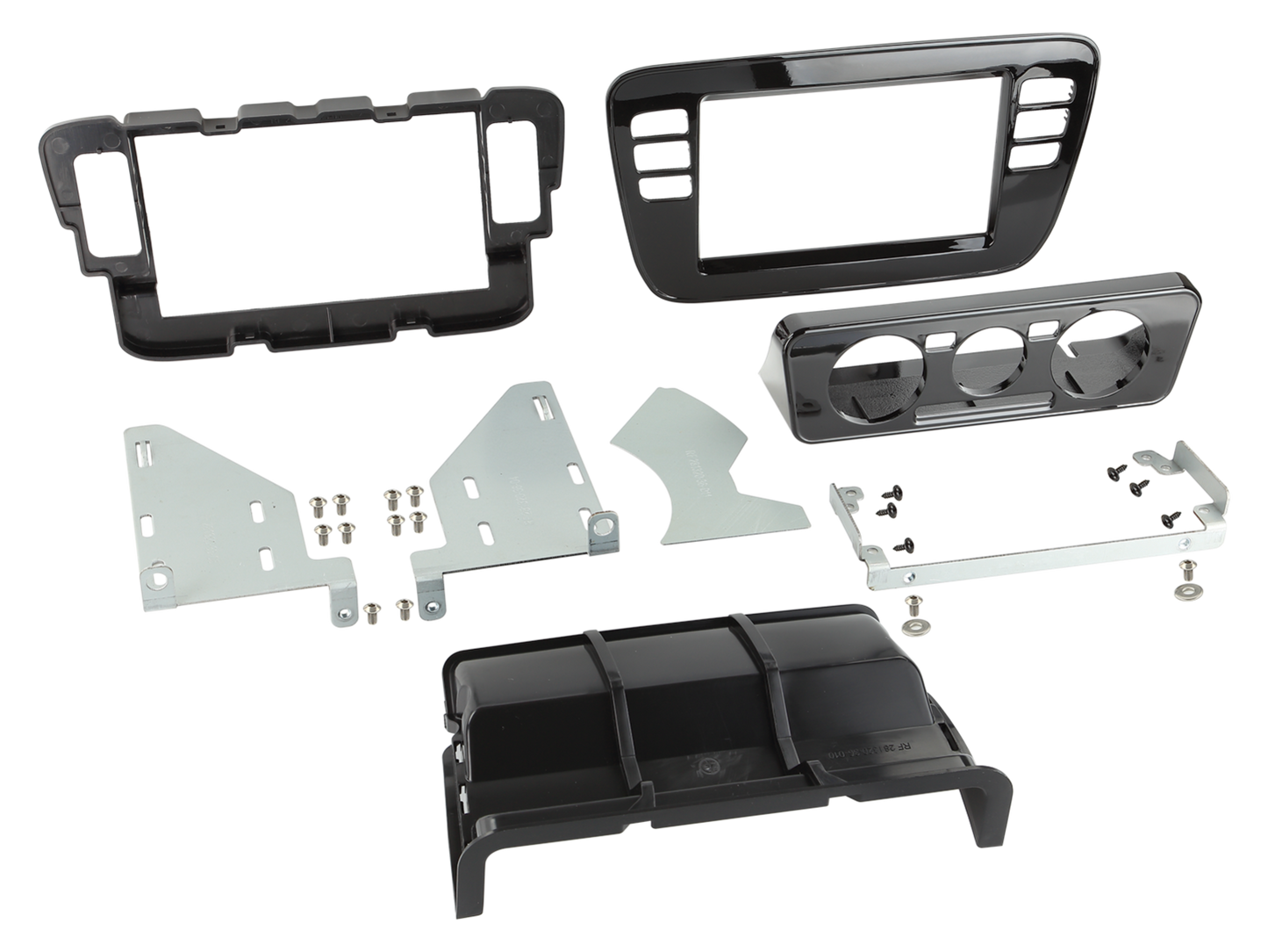 ACV 381320-36-2 - VW UP! Seat Mii Skoda Citygo Gloss Black Double DIN Fascia