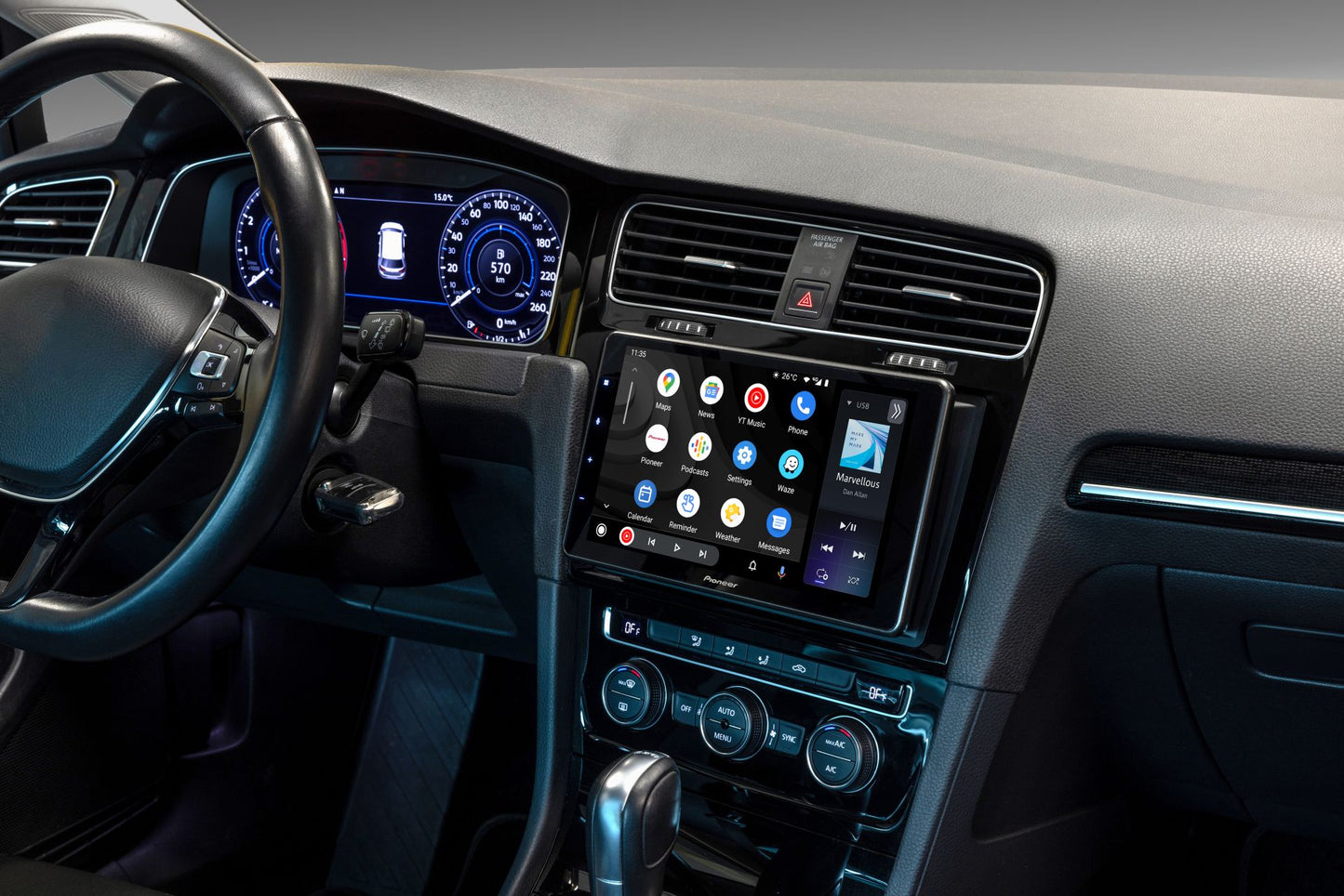 Pioneer SPH-EVO950DAB-VAG - VAG specific 9" Floating Wireless Apple CarPlay Android Auto Screen