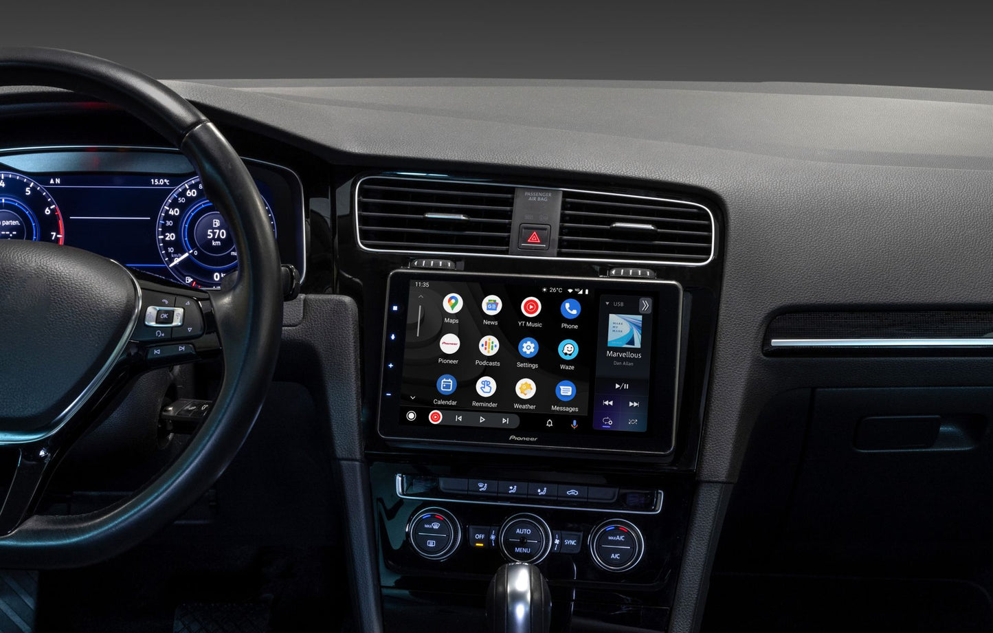 Pioneer SPH-EVO950DAB-VAG - VAG specific 9" Floating Wireless Apple CarPlay Android Auto Screen