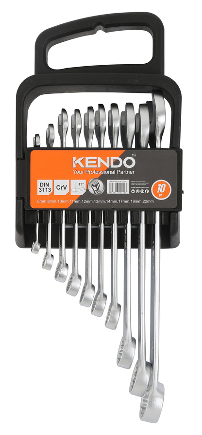 Kendo 15415 - Chrome Vanadium 6 - 22mm Spanner Set with Case