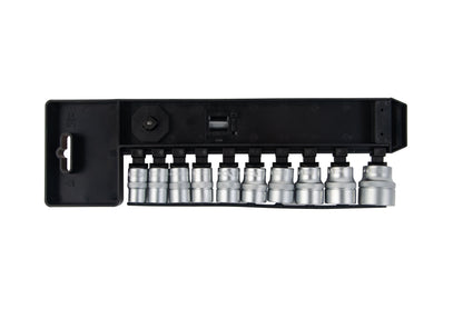 Kendo 16208 - 3/8" Ratchet With Sockets Set 10-22mm 11 Pc With Holder