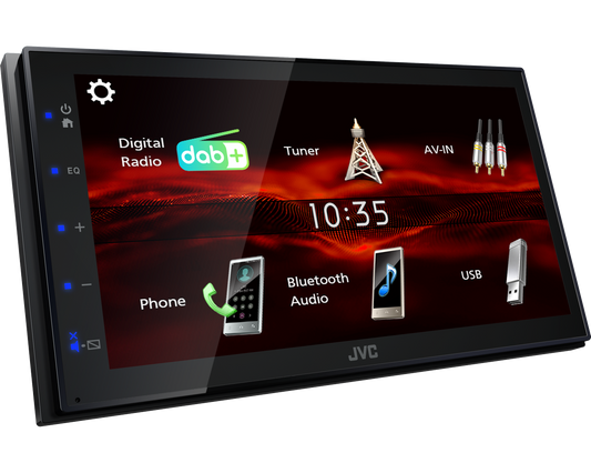 JVC KW-M180DBT 6.8” WVGA Digital Media AV Receiver with Built-In DAB Radio and Bluetooth
