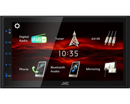 JVC KW-M180DBT 6.8” WVGA Digital Media AV Receiver with Built-In DAB Radio and Bluetooth
