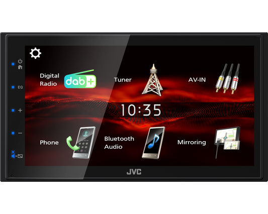 JVC KW-M180DBT 6.8” WVGA Digital Media AV Receiver with Built-In DAB Radio and Bluetooth
