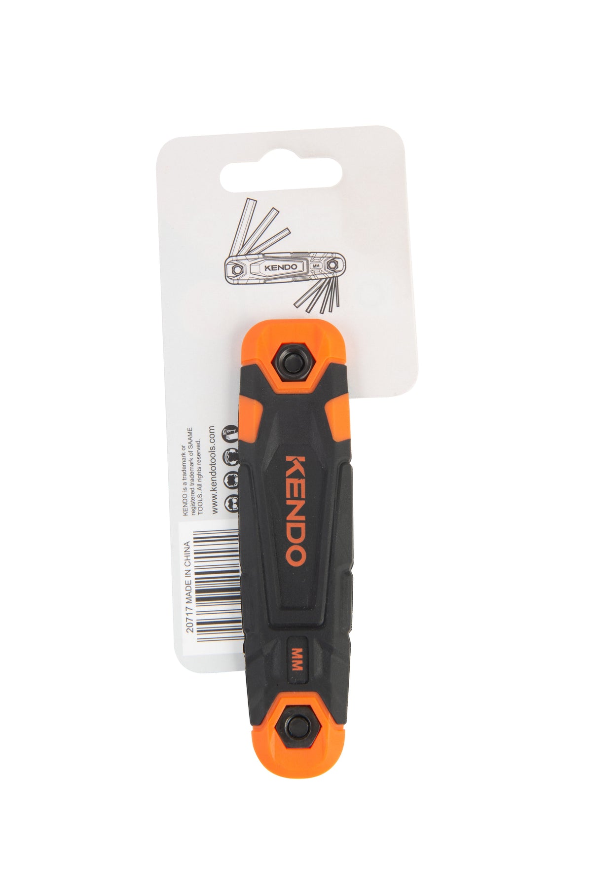 Kendo 20717 - 8pc large Heat-treated Folding Hex Key Set for bikes