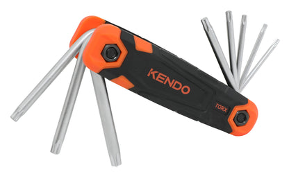 Kendo 20718 - 8pc L-Type Folding Torx Key Set for power drill
