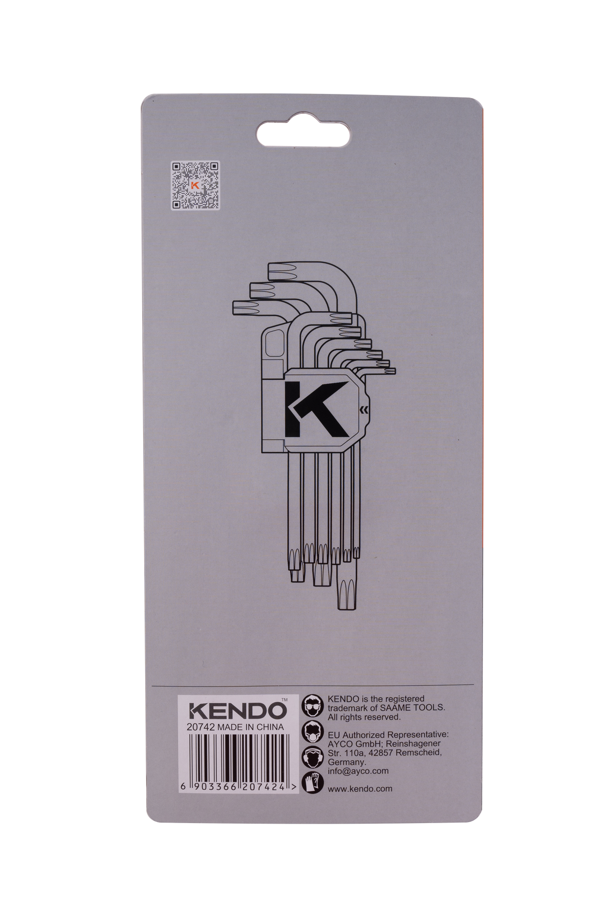 Kendo 20742 - Heavy Duty 9 Piece Magnetic Torx Key Set