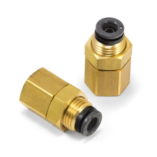 Air Lift Bulkhead Female Straight – 1/4" FNPT x 1/4" PTC–DOT–SMC
