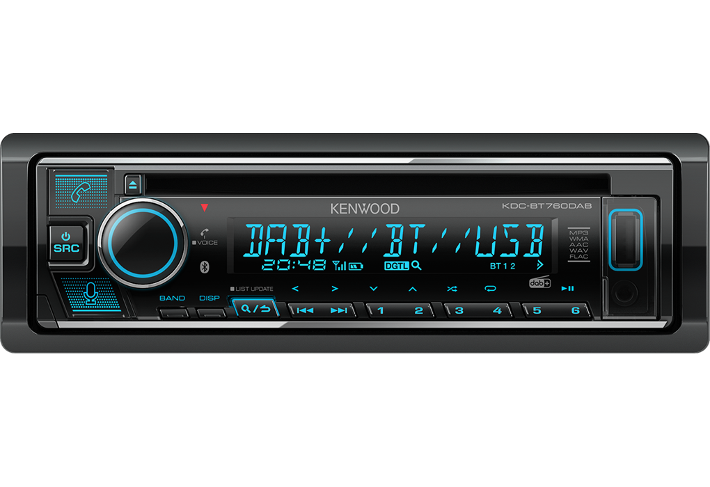 Kenwood KDC-BT760DAB - CD/MP3 DAB+ Bluetooth USB Smartphone Alexa Stereo