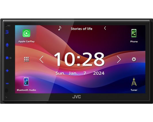 JVC KW-M593BT - 6.8" CarPlay & Android Auto Bluetooth Screen Mirroring Stereo