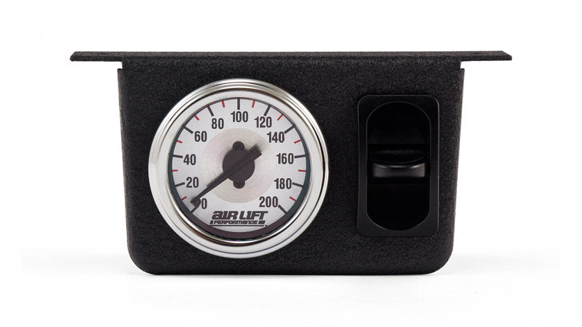 Air Lift 26161 - Single Needle Pressure Gauge w/ One Paddle Switch - 200PSI
