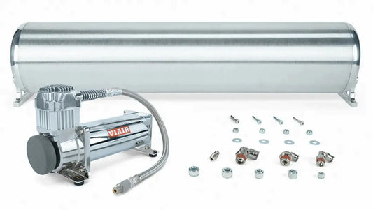 28" FLO Tank With Viair 444 Silver Compressor Including All Hardware