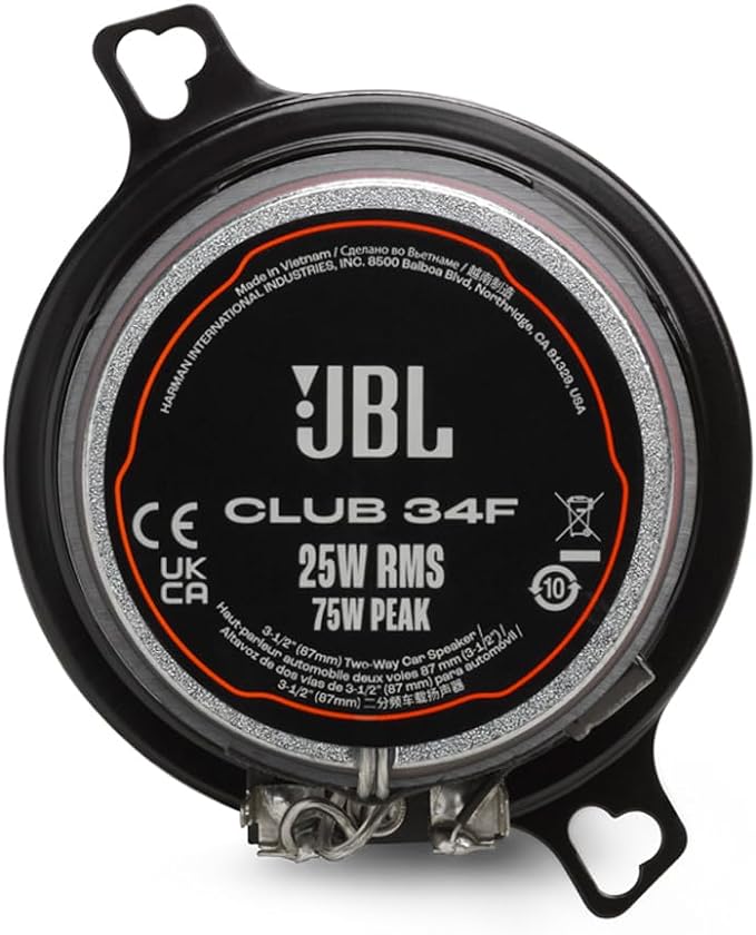 JBL Club 34F 3.5” (87mm) 2-way Co-axial Car Speakers 150W