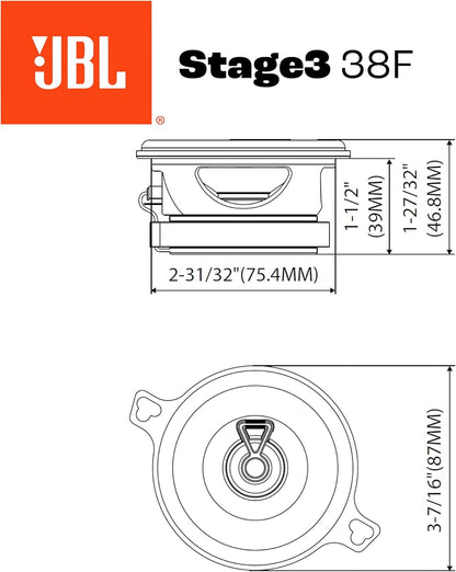 JBL STAGE3 38F - Stage3 Gen2 3.5" Coaxial Speakers