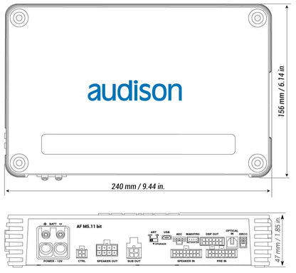 Audison AF M5.11 Bit - Forza 5 Channel Amplifier with 11 Channel DSP Control