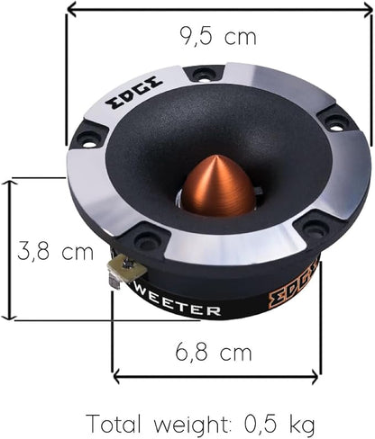 Edge EDBPRO37T-E0 - 3.7" DB Series Pro Audio Car Tweeter 150 Watts - Pair