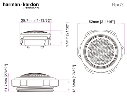 Harman Kardon FLOW 75T - Edge-Driven Silk Dome Tweeter