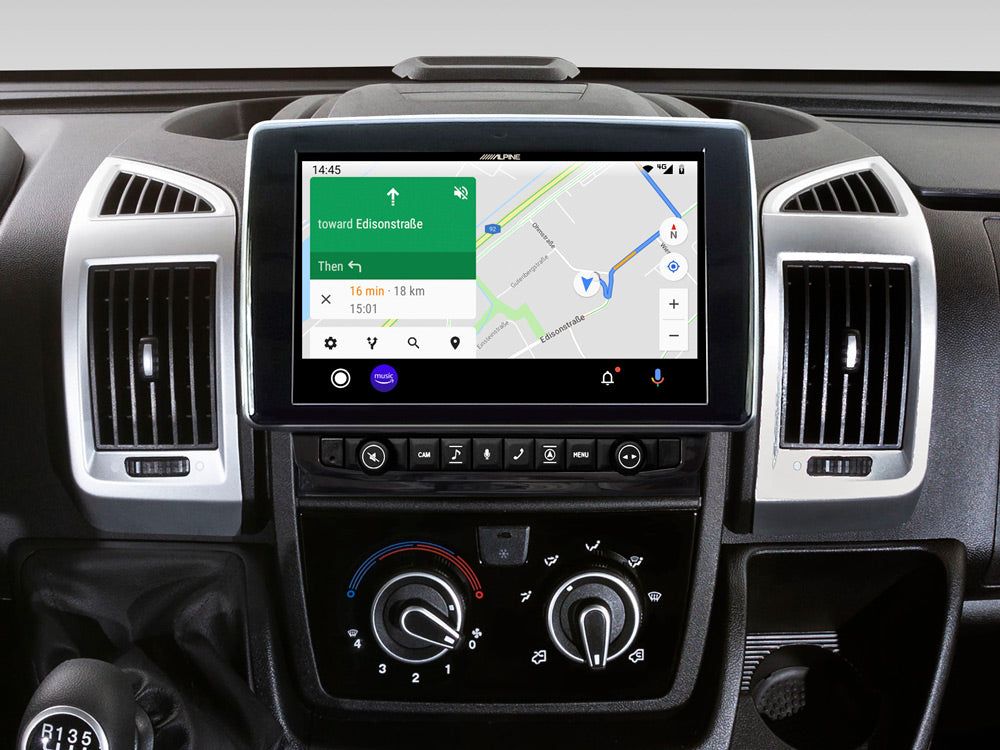 Alpine X903D-DU 9” Navigation for Fiat Ducato III, Citroën Jumper II and Peugeot Boxer II TomTom maps Apple CarPlay and Android Auto