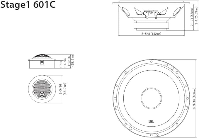 JBL Stage1 601C 6-1/2" 200w 2 Way Components
