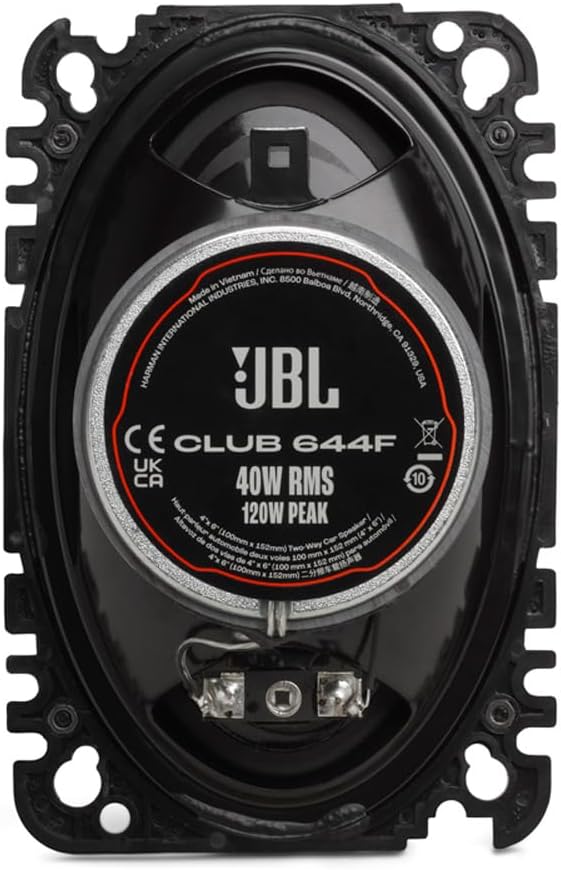 JBL Club 644F 4”x6” (100mm x 150mm) 2-way Co-axial Car Speakers 240W