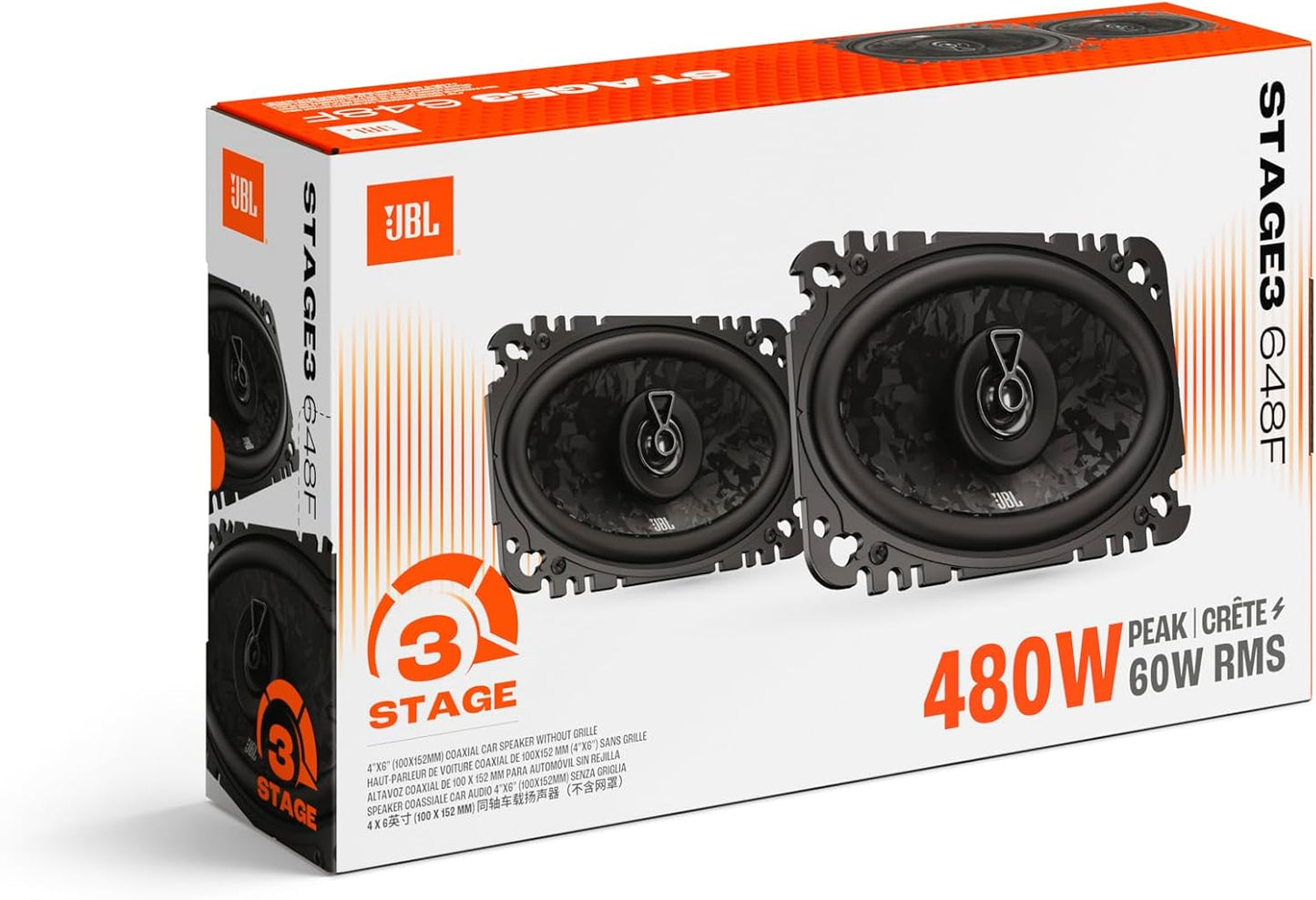 JBL STAGE3 648F - Stage3 Gen2 6"X4" 2-Way Coaxial Speakers
