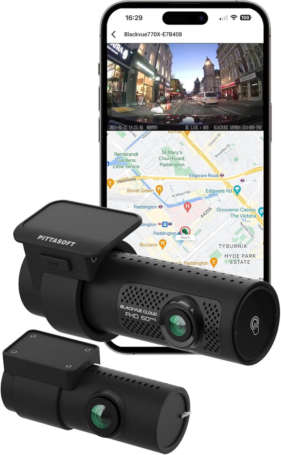 BlackVue DR770X-2CH - 1080p 2-Channel 64GB Wi-Fi GPS 2 Channel Dash Cam