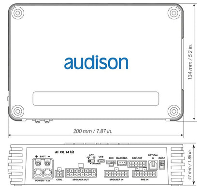 Audison AF C8.14 Bit - Forza 8 Channel Amplifier with 14 Channel DSP Control