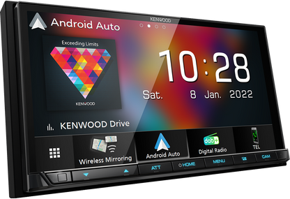 Kenwood DMX8021DABS - 7.0" Wireless Apple CarPlay & Android Auto, Bluetooth, DAB