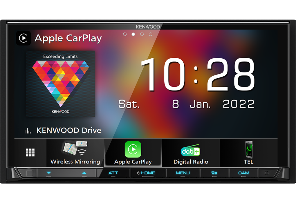 Kenwood DMX8021DABS - 7.0" Wireless Apple CarPlay & Android Auto, Bluetooth, DAB
