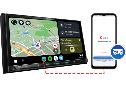 Kenwood DMX8021DABS-C - 7" Wireless CarPlay & Android Auto, Bluetooth, DAB With Sygic App Included
