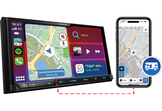Kenwood DMX8021DABS-C - 7" Wireless CarPlay & Android Auto, Bluetooth, DAB With Sygic App Included