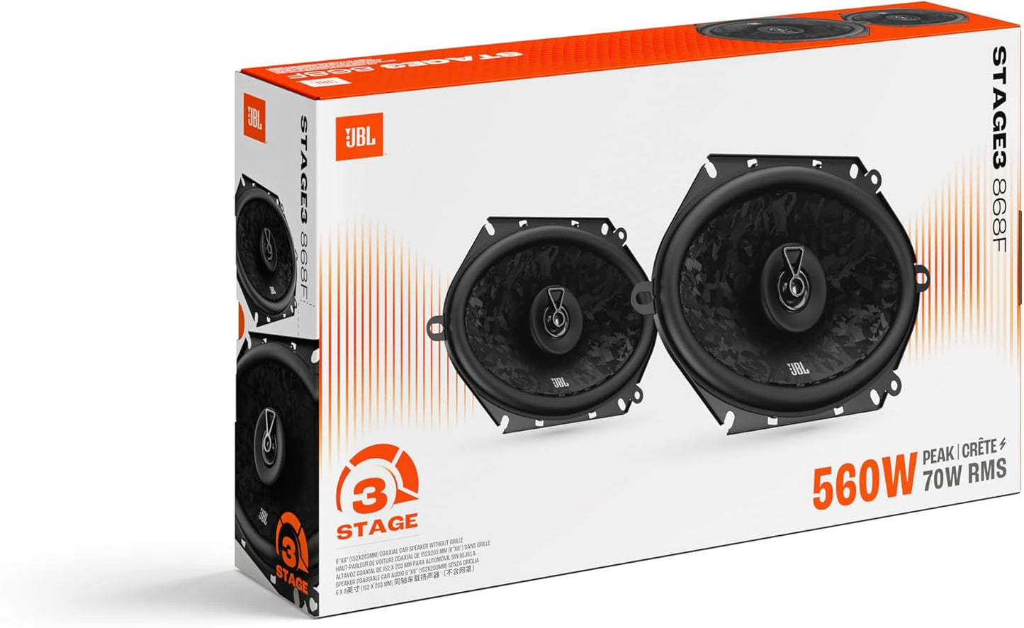 JBL STAGE3 868F - Stage3 Gen2 8"X6" 2-Way Coaxial Speakers