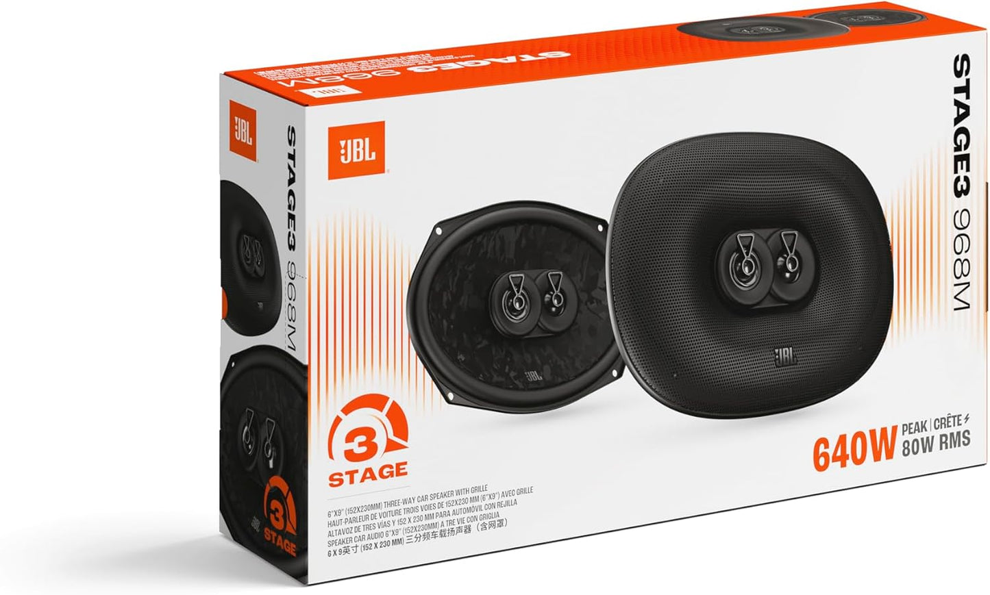 JBL STAGE3 968M - Stage3 Gen2 6"X9" 3-Way Coaxial Speakers