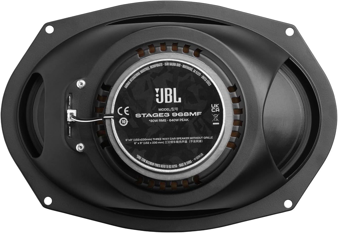 JBL STAGE3 968MF - Stage3 Gen2 6"X9" 3-Way Coaxial Speakers