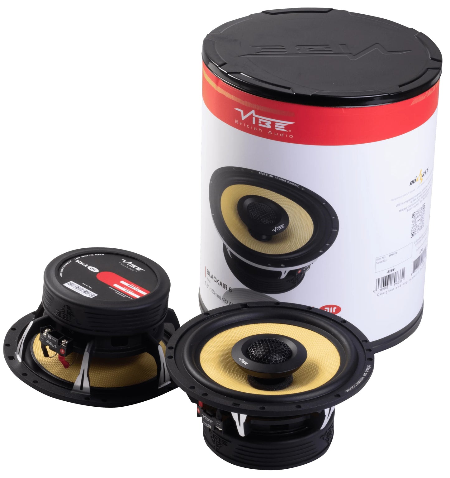 Vibe BA6-V4 Blackair 6.5 Inch 420 Watts Coaxial Speaker